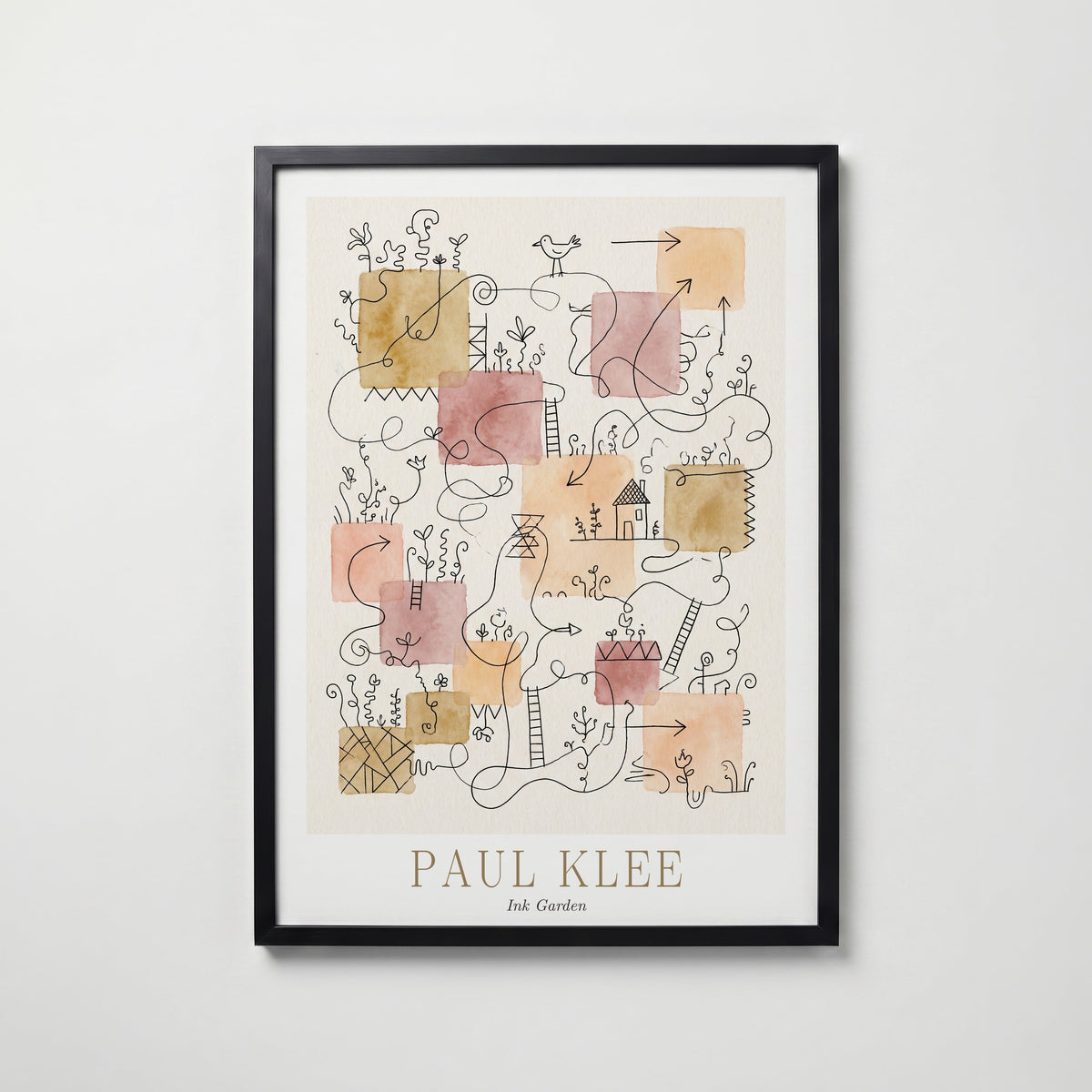 Paul Klee Ink Garden Poster – svart ram