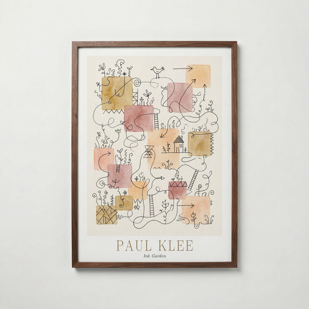 Paul Klee Ink Garden Poster – valnötsram