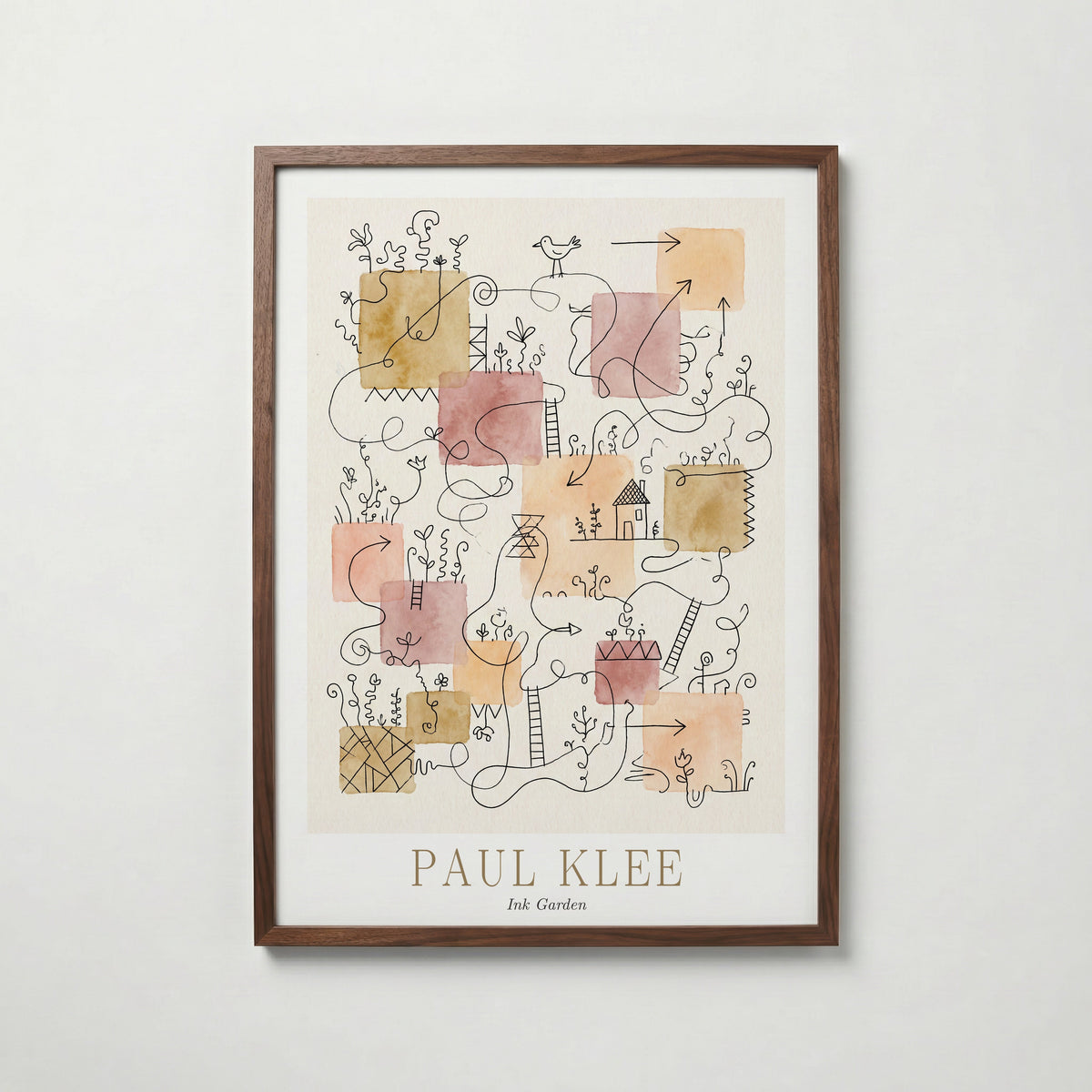 Paul Klee Ink Garden Poster – valnötsram