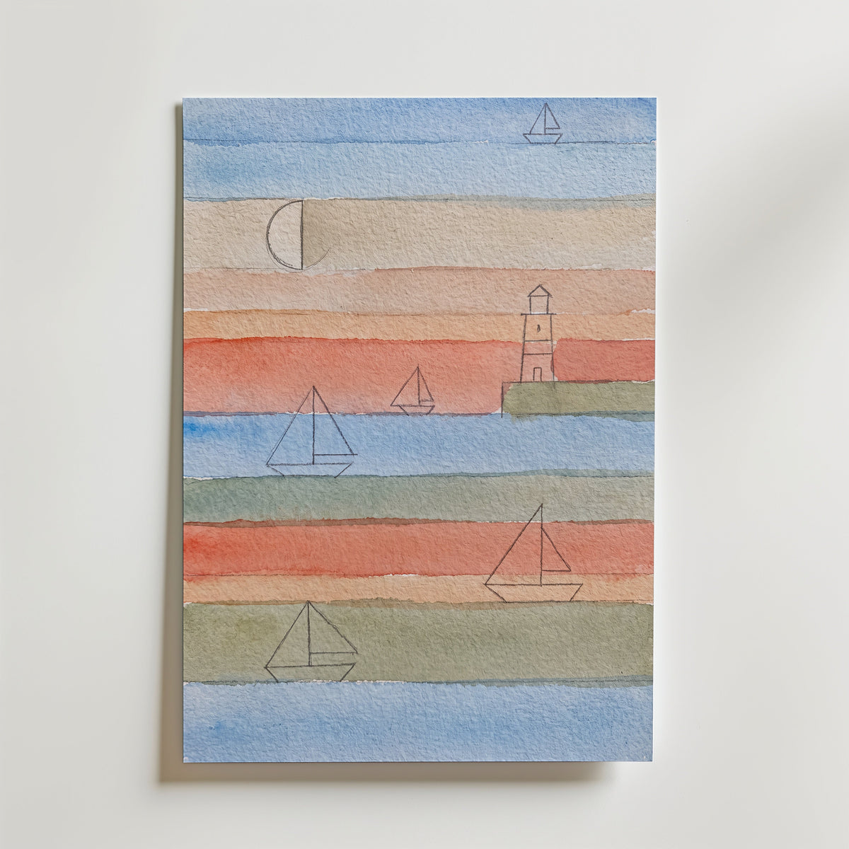 Paul Klee Little Harbour Poster – canvas utan passepartout