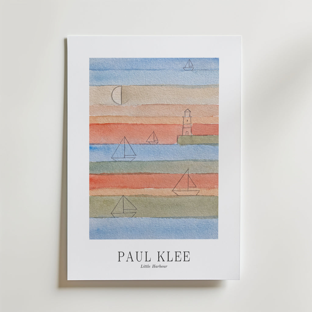 Paul Klee Little Harbour Poster – med passepartout