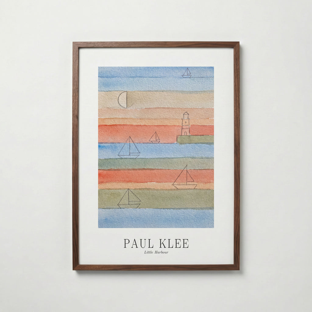 Paul Klee Little Harbour Poster – valnötsram