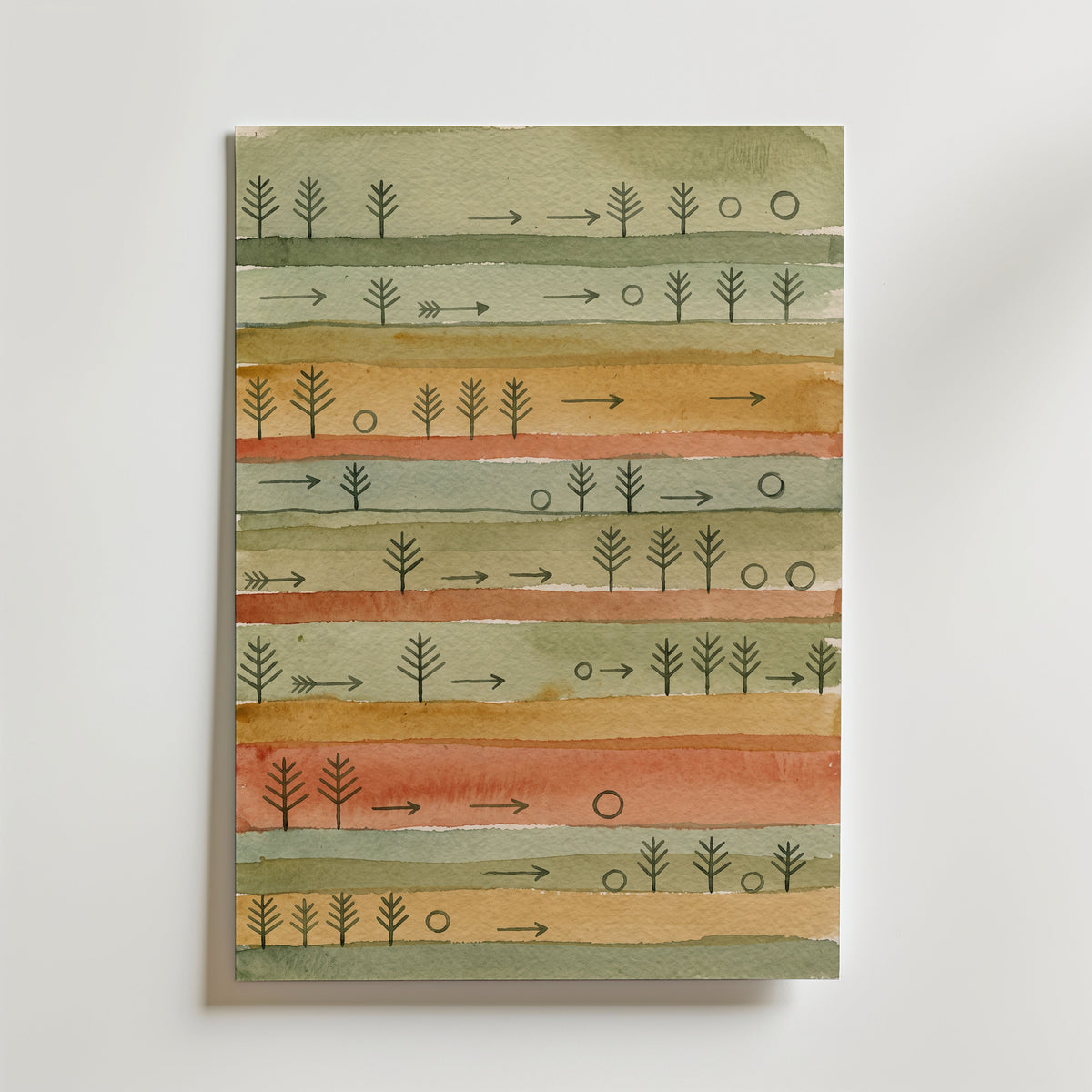 Paul Klee Rhythm of Trees Poster – canvas utan passepartout