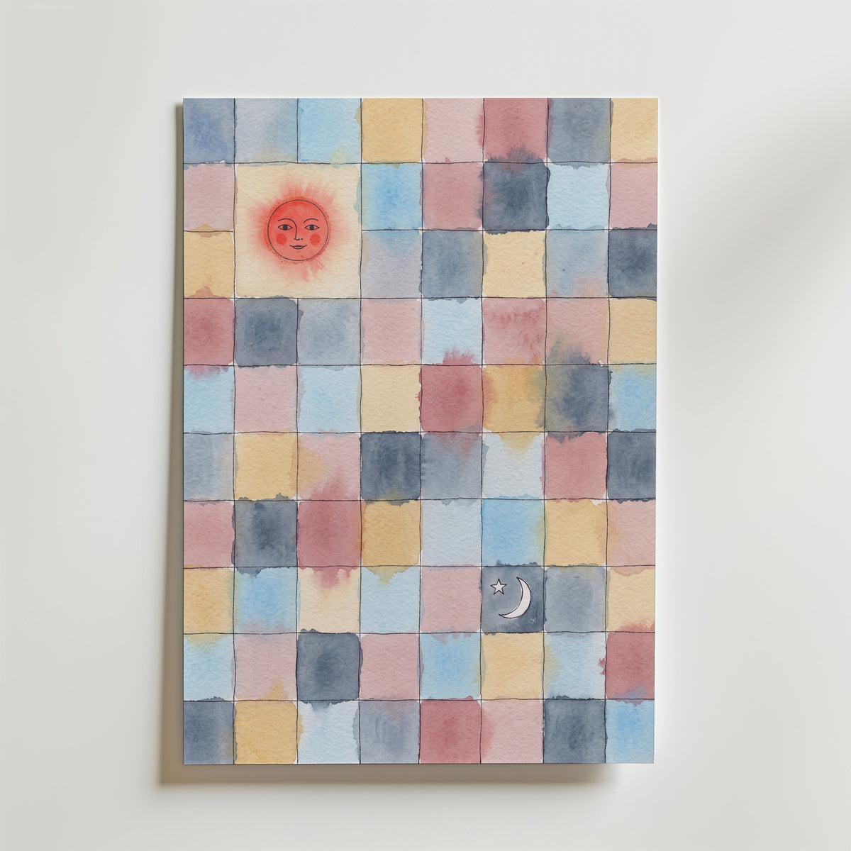 Paul Klee Sun and Moon Squares Poster – canvas utan passepartout