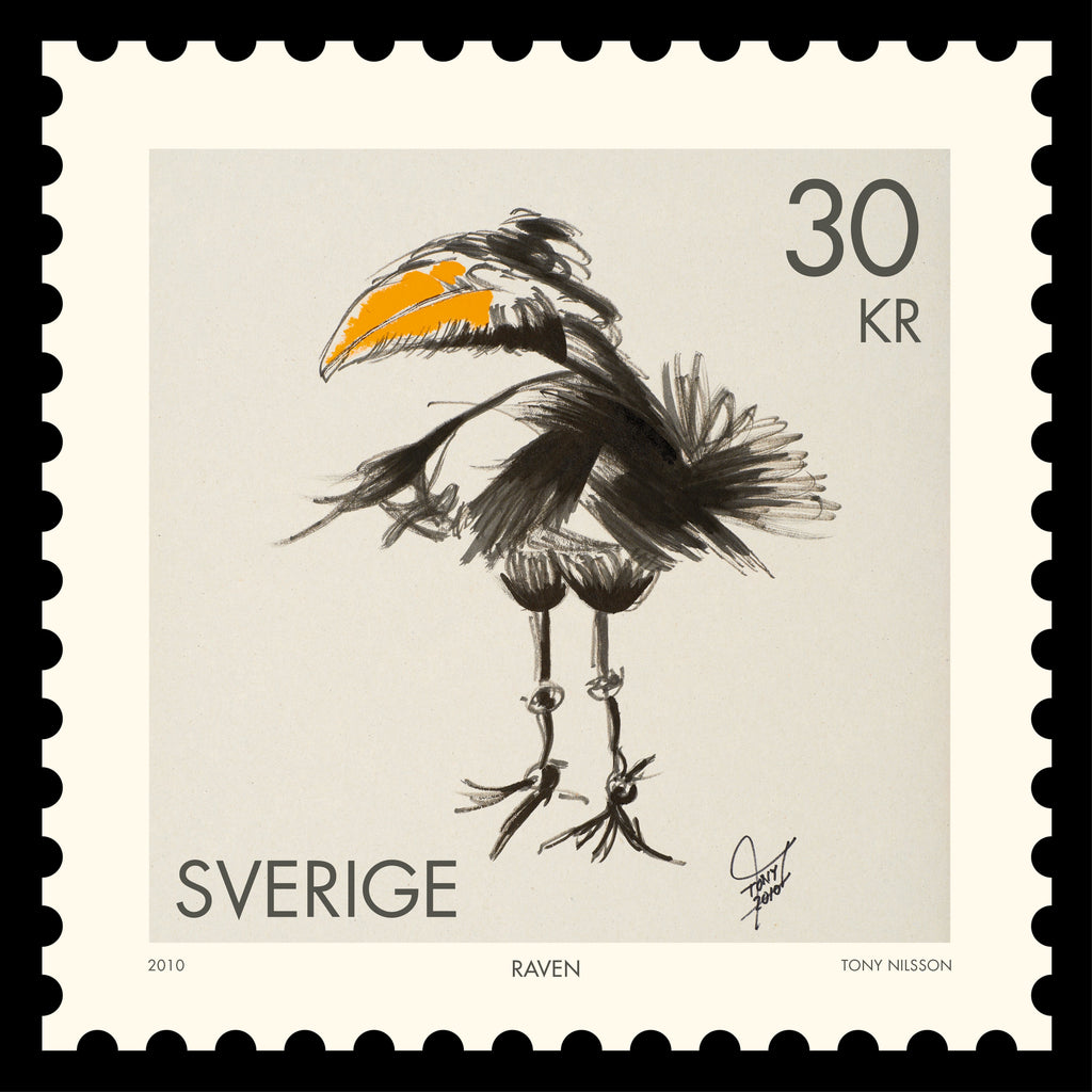 Raven – Tony Nilsson poster visad rakt fram – Posternord affisch i hög tryckkvalitet