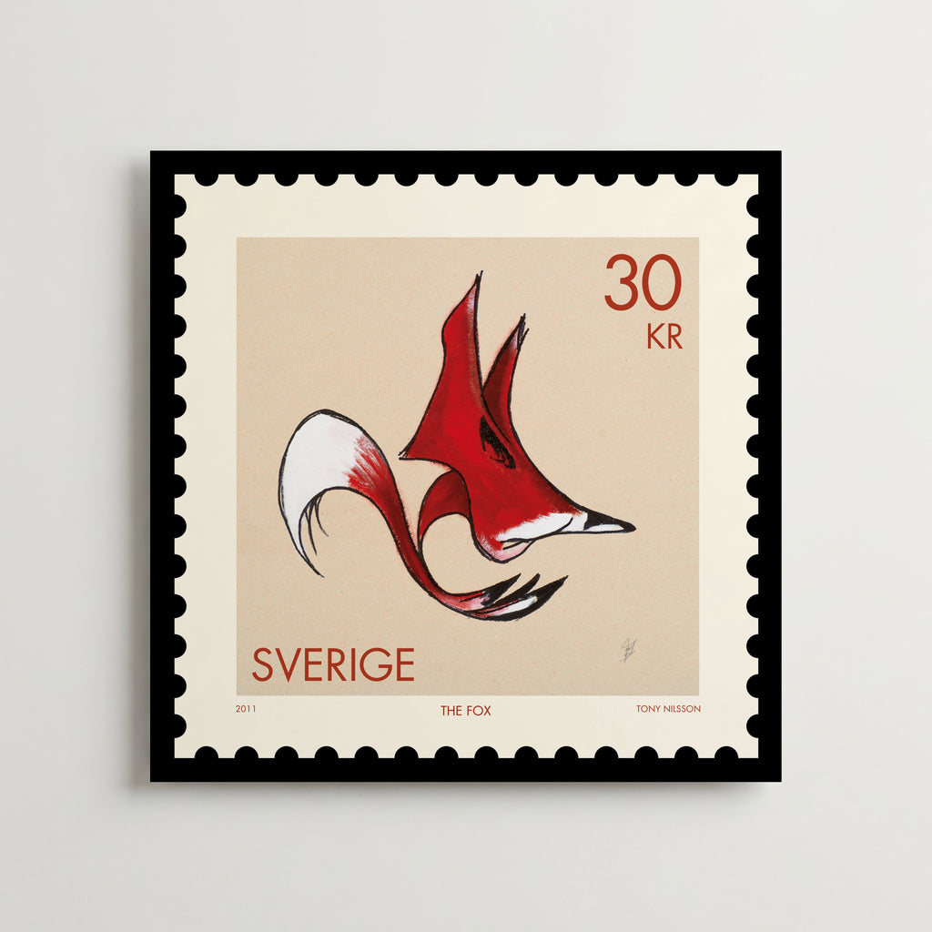 Storleksjämförelse för The Fox – Tony Nilsson affisch – Posternord erbjuder flera format