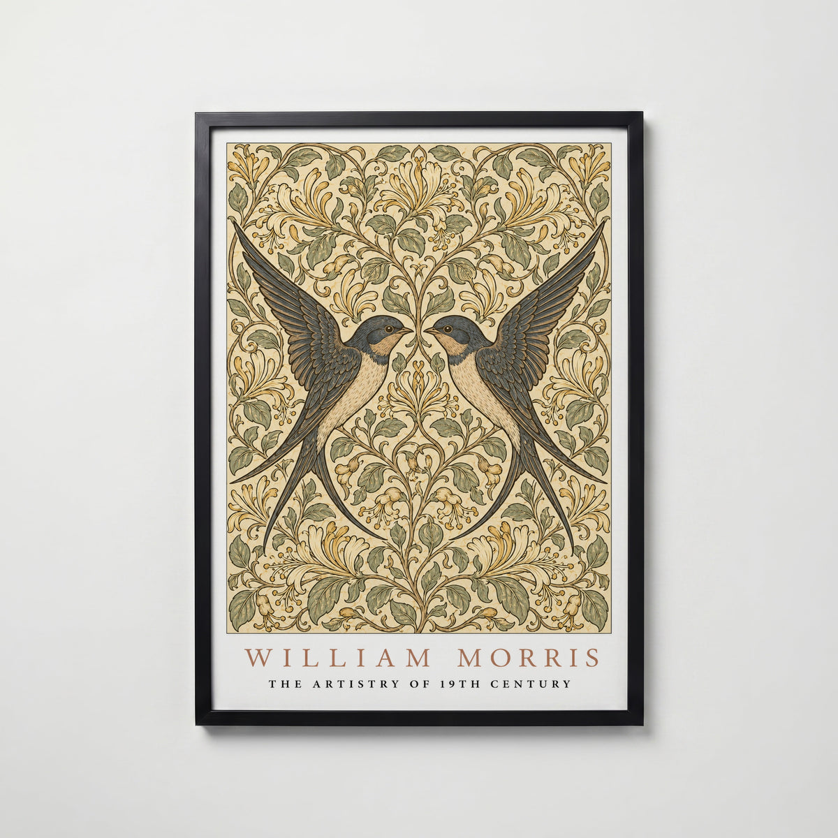 Twin Swallows William Morris Poster