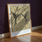 Twin Swallows William Morris Poster