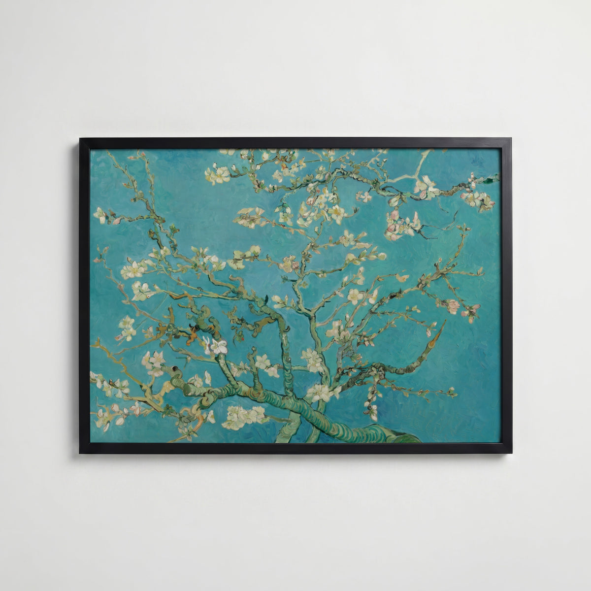 Vincent Van Gogh Almond Blossom 1890 affisch i modern svart ram – stark kontrast och stil, Posternord
