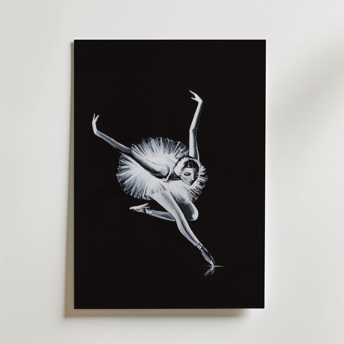 Helena Engström White Swan – stilfullt konsttryck från Bozetto, tryckt på matt finpapper