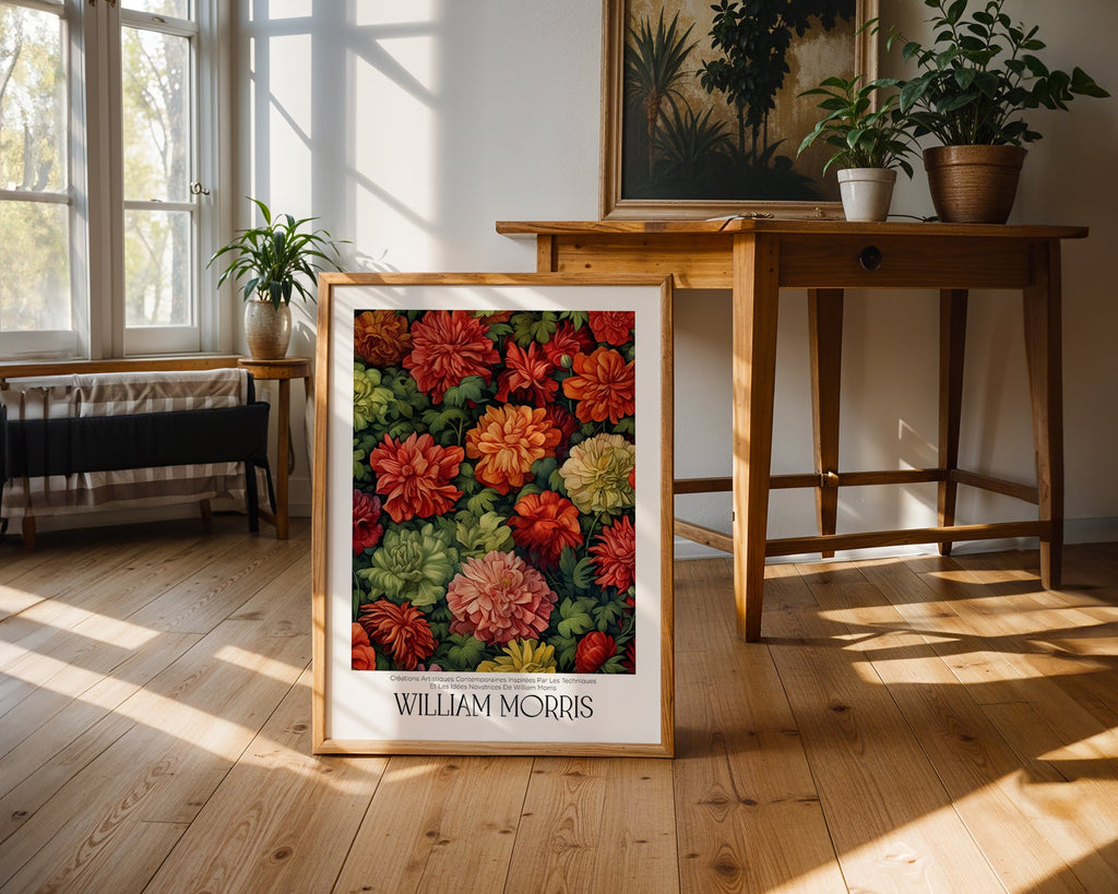 Mockup av William Morris Autumn affisch på vägg – köp enkelt hos Posternord i hög kvalitet