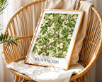 Mockup av William Morris Ivory affisch på vägg – köp enkelt hos Posternord i hög kvalitet