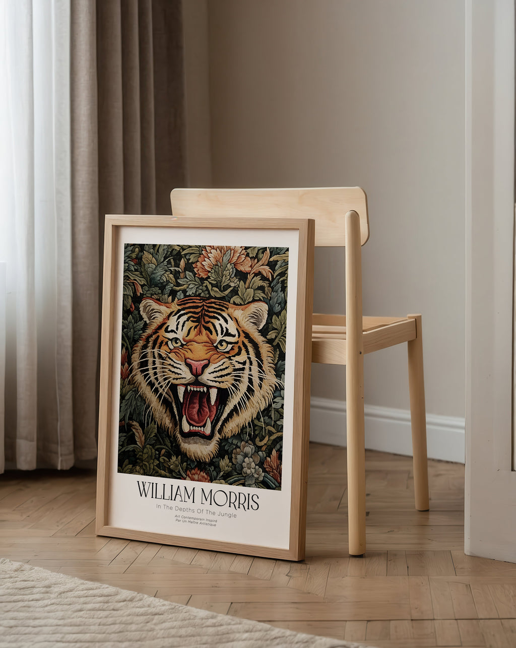 William Morris Jungle Tiger poster visad rakt fram – Posternord affisch i hög tryckkvalitet
